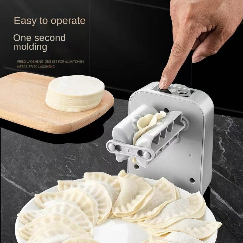Dumpling elétrico automático, Home Dumpling Machine, Molde de prototipagem rápida automática de cozinha com colher e escova