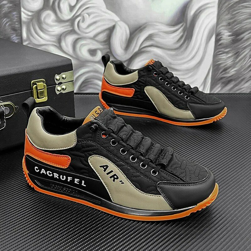 Men's Casual Thick Soled Sneakers Breathable Shoes New Autumn Men Slip on Antiskid Walking Flats Shoes Fashion Vulcanized Shoes