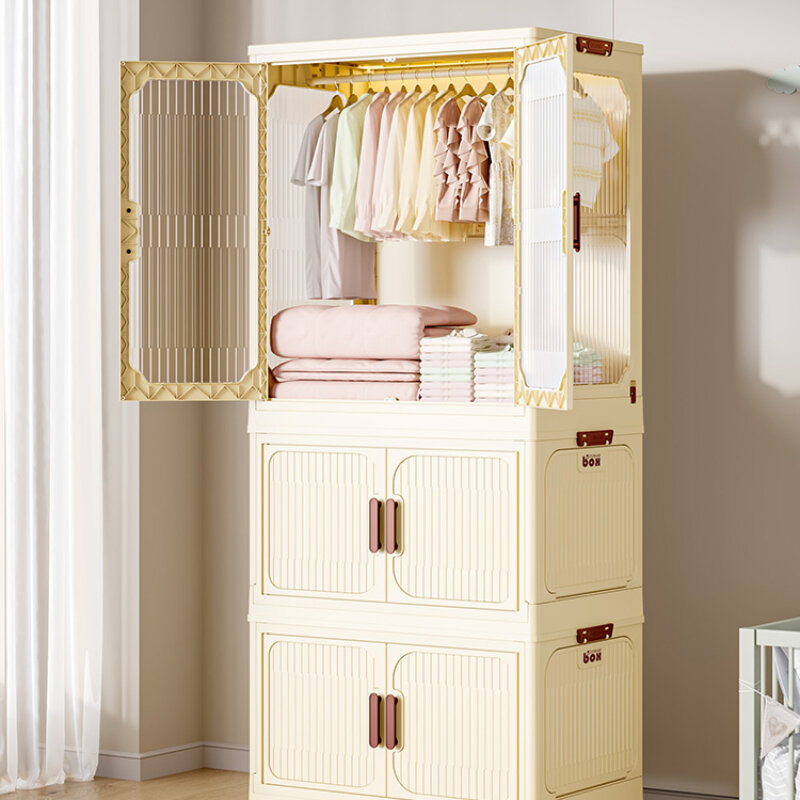 Pakaian Organizer plastik untuk kamar tidur bayi pakaian anak rak lemari pakaian anak furnitur rumah nyaman MR50CW