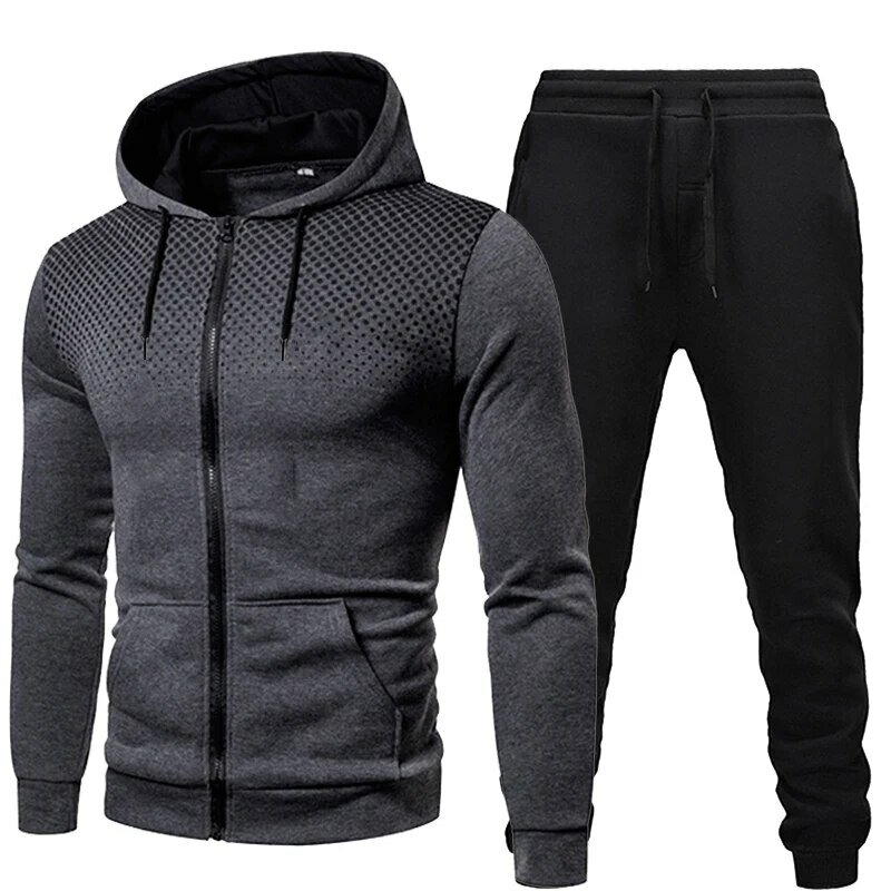 Hoodie respirável masculino e calça esportiva, moletons casuais, agasalho, roupa de corrida, Fitness Wear, seção fina