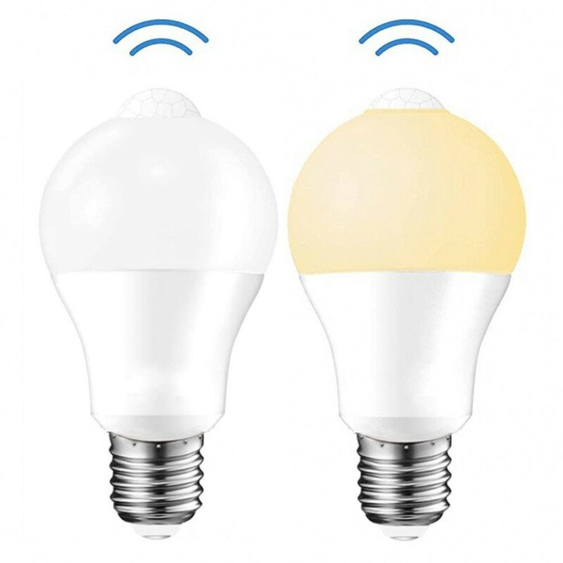 LED Motion Sensor Night Light, Lâmpada Sensor PIR, Iluminação Home Estacionamento, Sensor de Movimento, E27, 20W, 18W, 15W, 12W, 110V, 220V