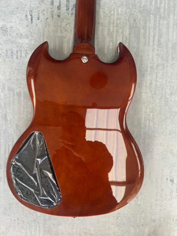 Gib $ on logo gitar, dibuat di Cina, warna walnut, bodi mahoni kualitas tinggi, fingerboard Rosewood, gratis ongkir