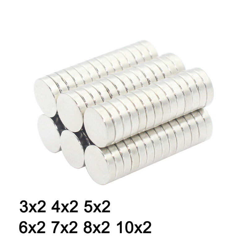 Round Neodymium Magnet 3x2,4x2,5x2,6x2,7x2,8x2,10x2 Small Magnets N35 Permanent NdFeB Super Strong Powerful Magnetic imane Disc
