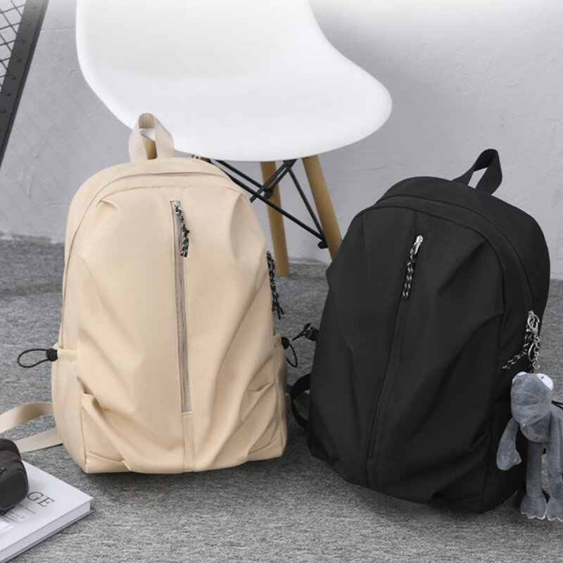 2024 Fashion Casual Softback Couple Backpack High Quality Zipper Large Capacity Shoulder Bag Hot Selling Nylon Student Backpack