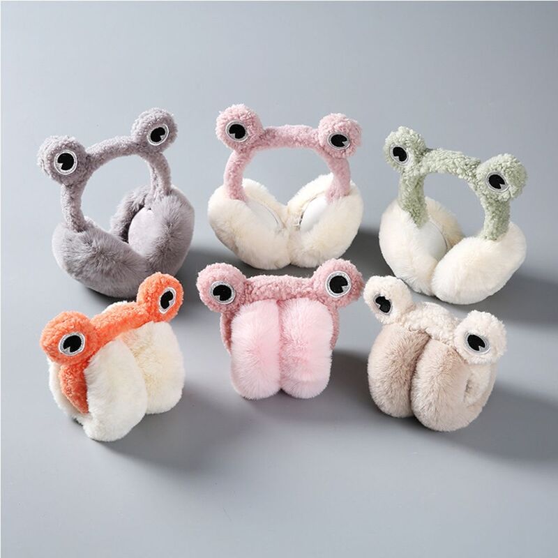 Sweet Thicken Kid Gift Cartoon Design Bear Ear Frog Outdoor Korean Style  Ear-flap Women Ear Muff Plush Children Ear Cover