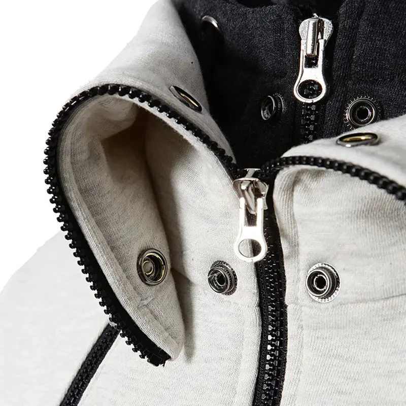 2024 wiosna jesień męska FJR 1300 Logo motocykla Print Casual modna bawełniana z kilkoma zamkami płaszcz z kapturem Slim dopasowany sweter bluzy z kapturem