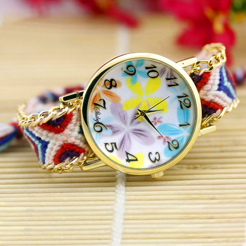 Shsby新レディース花織ナイロンロープ腕時計ファッション女性ドレスウォッチ高品質クォーツ時計甘い女の子腕時計