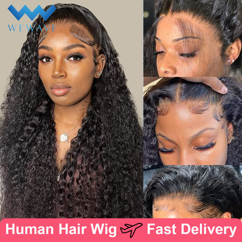 30 inch Deep Wave Lace Front Human Hair Wigs 13x6 Lace Front Wig 13x4 Lace Frontal Wig Pre Plucked Brazilian Curly Glueless Wig