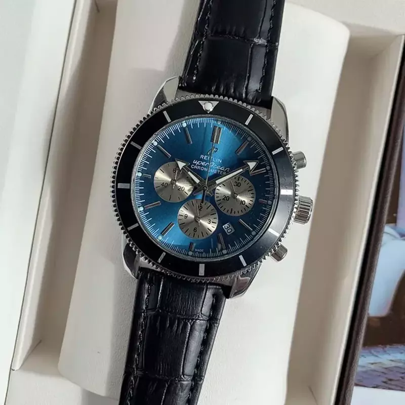 Relógios de luxo masculino, Alta qualidade, Data automática, Relógio de pulso, Cronógrafo Masculino Quartz Clocks, Original, Multifunções, AAA +, 2024