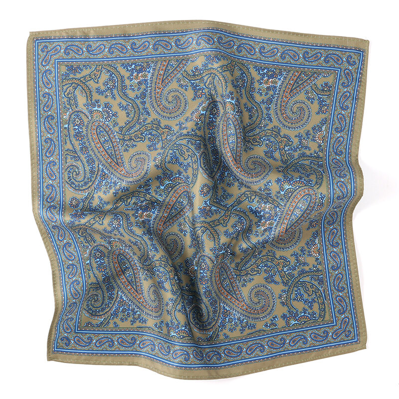 Tailor Smith Mens Hanky Pocket Squared Handkerchief Polyester Paisley Floral Handkerchief Square Scarf Wedding Party For Gift