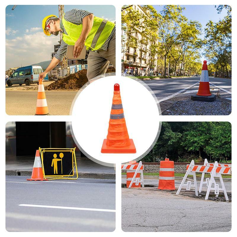 Traffic Cones Heavy Duty Orange Reflective Collars Driveway Road Traffic Control Durable Orange Construction 18 Inch For Parking