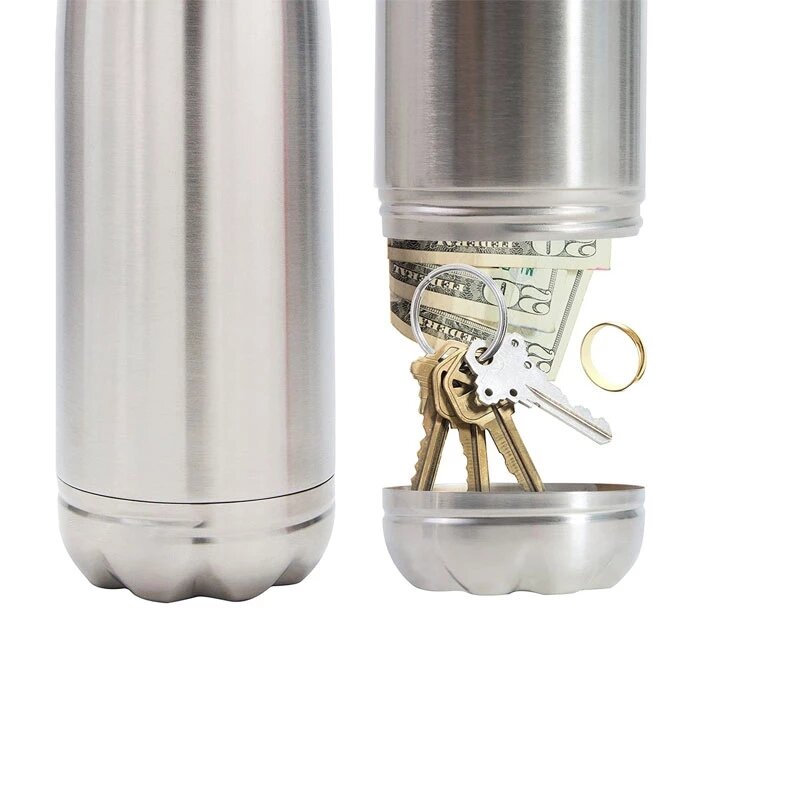 750ml desvio garrafa de água portátil garrafa de água segredo stash pill organizador pode seguro esconder local para dinheiro bônus chave anel caixa