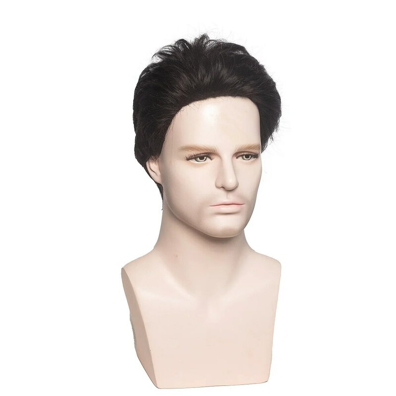 Short Synthetic Hair Wig Male Short Wigs for Men Straight Hair Men's Wig  Pixie Cut Brown Black Wig Heat Resistant Fiber