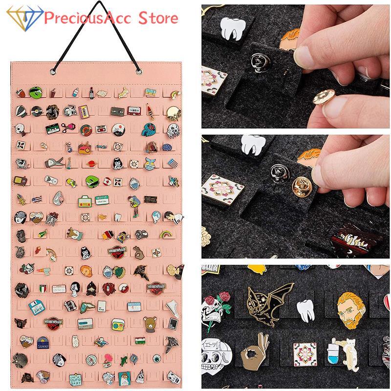 170Pairs Wall Hanging Brooch Display Stand Felt Enamel Pin Badge Button Collection Storage Holder Jewelry Earring Organizer Bag