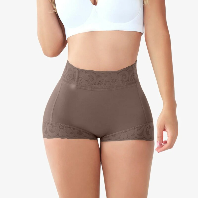 Celana dalam wanita, 2024, celana dalam pelangsing pinggang tinggi pengangkat pantat model ketat seksi pembentuk tubuh renda
