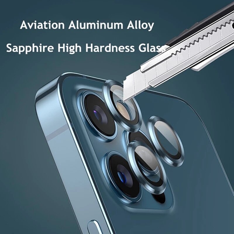 Kamera objektivs chutz für iPhone 15 Pro Max Metallring linse Glas Displays chutz folie für iPhone 12 13 14 Pro Max Schutzkappe