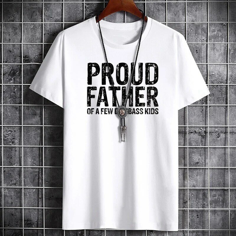 Men's Summer Pure Cotton Plus Size T-shirt Fashion Casual Sweat-absorbing Printed Top Comfortable and Breathable Men's T-shirt