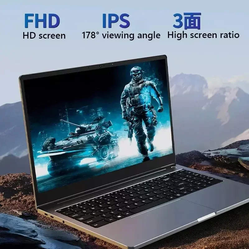 2024 nowy Laptop do gier 15.6 Cal 32G + 2T SSD AMD R9 4900H Windows 11 sześciordzeniowy, całkowicie metalowy Notebook dla graczy