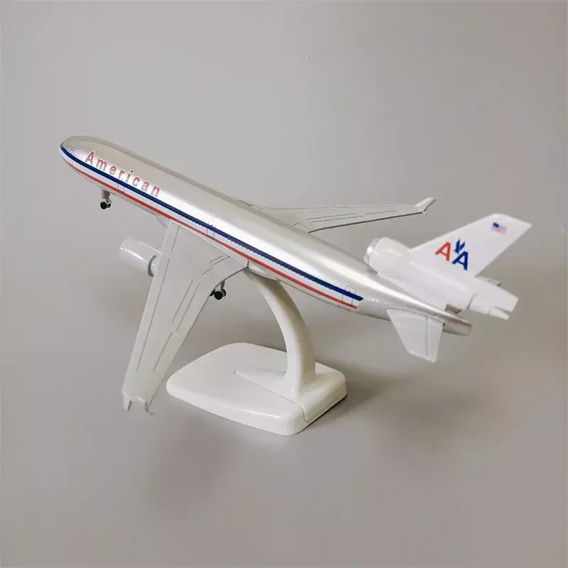 American AA Airlines MD-11 Avião Modelo, Avião, Alloy Metal, Diecast Aircraft Brinquedos, Aeronaves EUA, 20cm