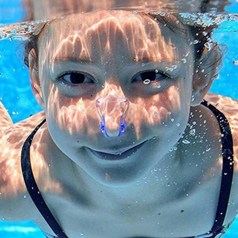Clip de Nariz de natación de silicona suave reutilizable, alta calidad, cómodo, buceo, surf, natación, adultos y niños