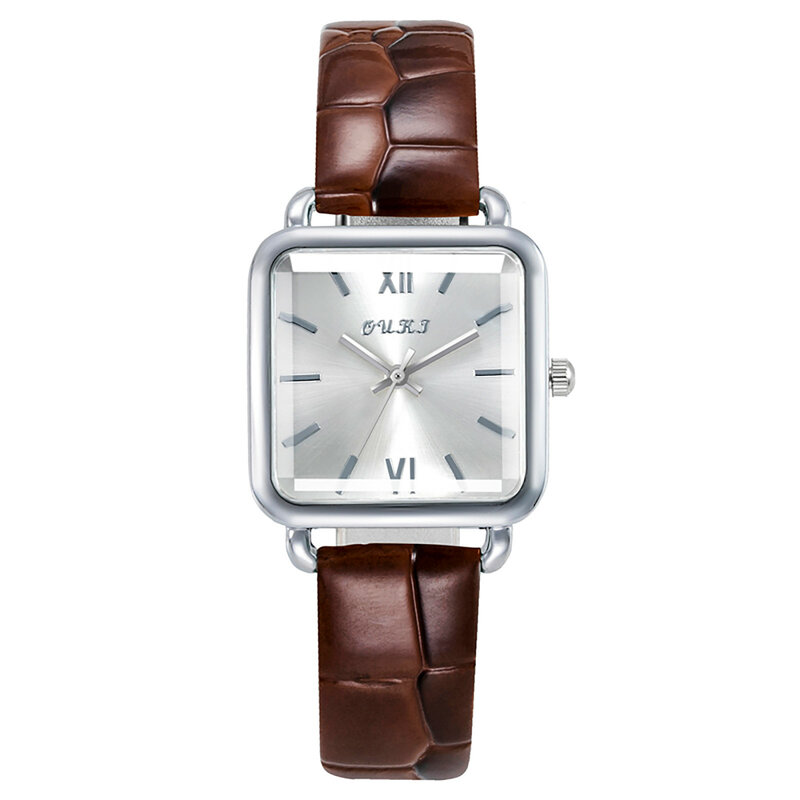 Damski zegarek skórzany pasek analogowy moda Quartz Temperament damski zegarek na ręcznym kwarcowym skórzanym pasku