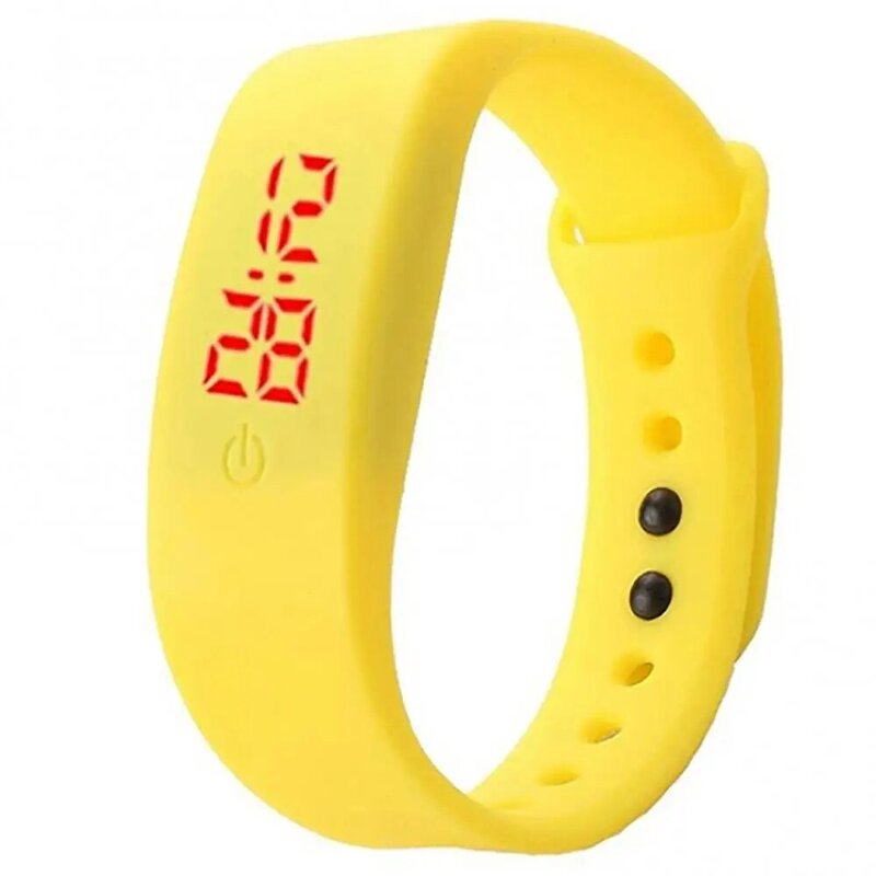 Pulsera con pantalla LED Digital para hombre y mujer, reloj deportivo de pulsera con correa de silicona