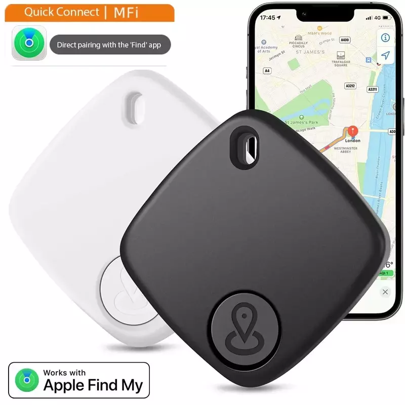 Smart Tag Bluetooth Mini GPS Tracker Lokalizator Anti-lost Alarm do kluczy Portfel Walizka Bagaż Wyszukiwarka zwierząt Współpracuje z Apple Find My