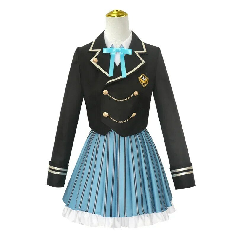 Traje de Cosplay de Anime Kagura Mea, uniforme escolar JK, vestido de marinero, peluca, ACGN