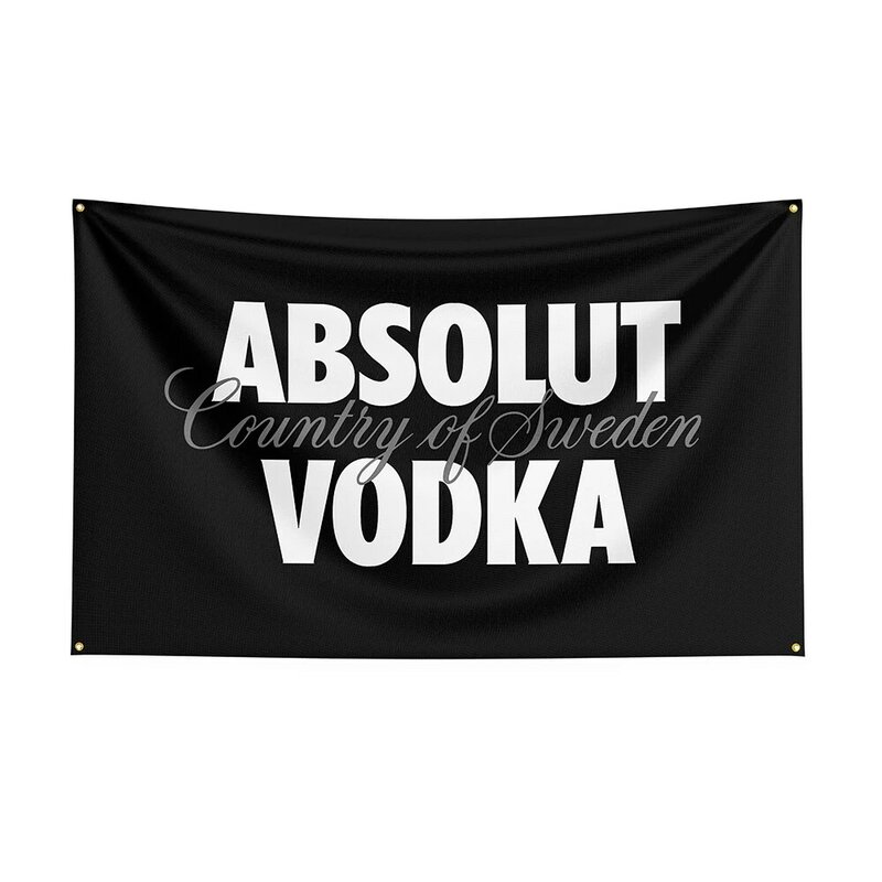 Bandeira impressa do álcool para a decoração, bandeira Absolut Vodkas, poliéster, 90x150cm