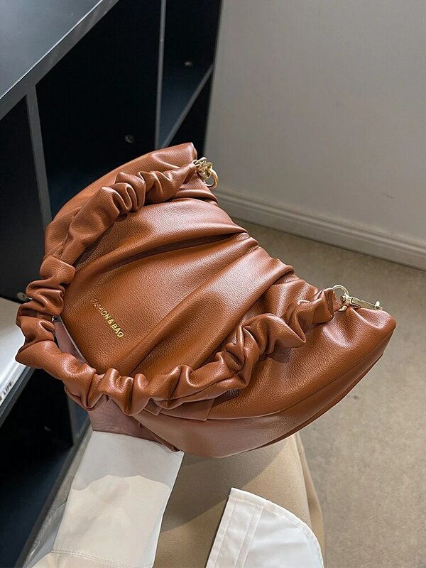 Универсальные Сумки через плечо из искусственной кожи для женщин, новая трендовая текстурная складная сумка-мессенджер в стиле ретро, женская сумка через плечо, 2023