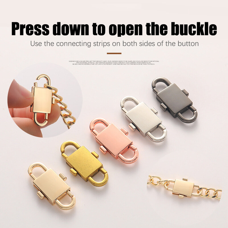 Metal Chain Adjustment Buckles Bags Chain Change Length Hook DIY Keychain Hang Snap Bag Buckle Accessories