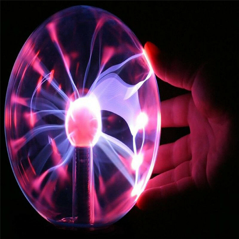 Boule de verre Plasma magique 220V 4 5 6 pouces, veilleuse électrique, cadeau d'anniversaire pour enfants, lampe à Plasma de décoration de noël