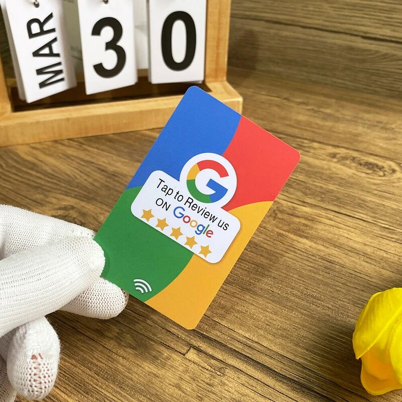 Materiał PVC wodoodporny trwały przegląd Google karty z kranu NFC zwiększają Twoje recenzje