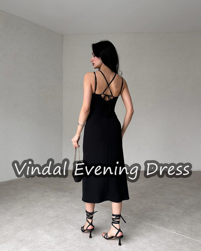 Женское шифоновое платье-русалка Vindal, элегантное вечернее платье до середины икры с оборками и бюстгальтером без рукавов, в стиле саудовской аравии, модель 2024 года