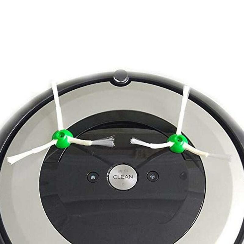 Sikat sisi hijau, 2 buah untuk Irobot Roomba I7 E5 E6 Penyedot Debu
