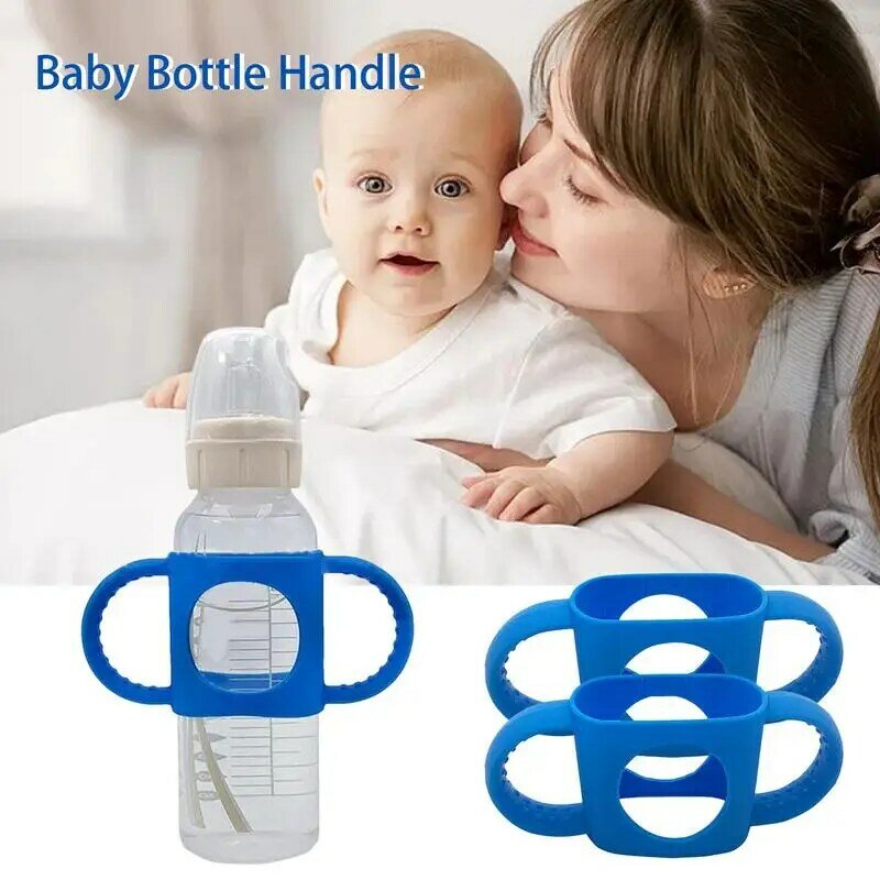 哺乳瓶用ハンドルとハンドル付きの保護カバー,グリップが簡単,3〜ピース/セット個の乳児用給餌アクセサリー