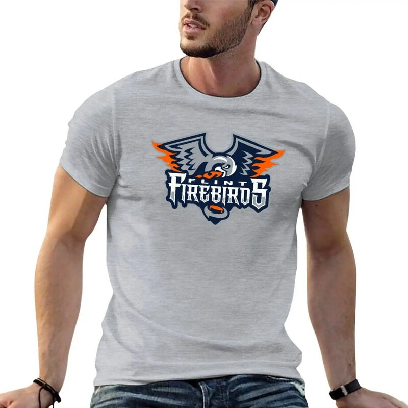 Flint Firebirds T-shirt vintage pour hommes, vêtements lourds, vêtements esthétiques