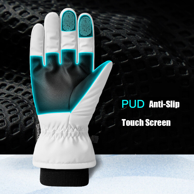 Outdoor Winter Ski Gloves Men Women Cycling Gloves Antiskid Waterproof Windproof Warm Touch Screen Skiing Gloves