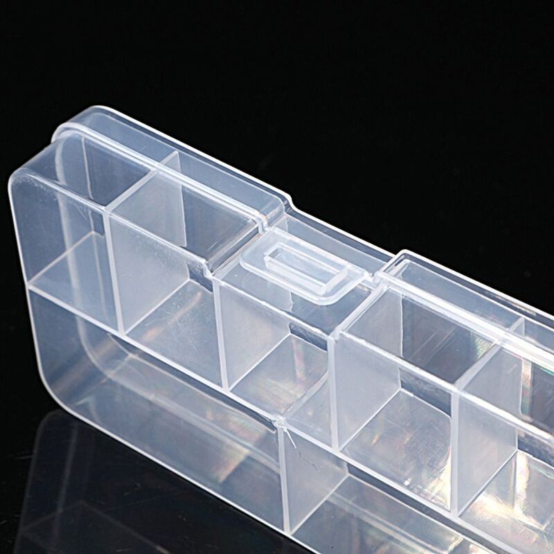 Plastic Storage Box Portable Transparent Square Small Items Case Durable Sundries Organizer Power Tools Holder