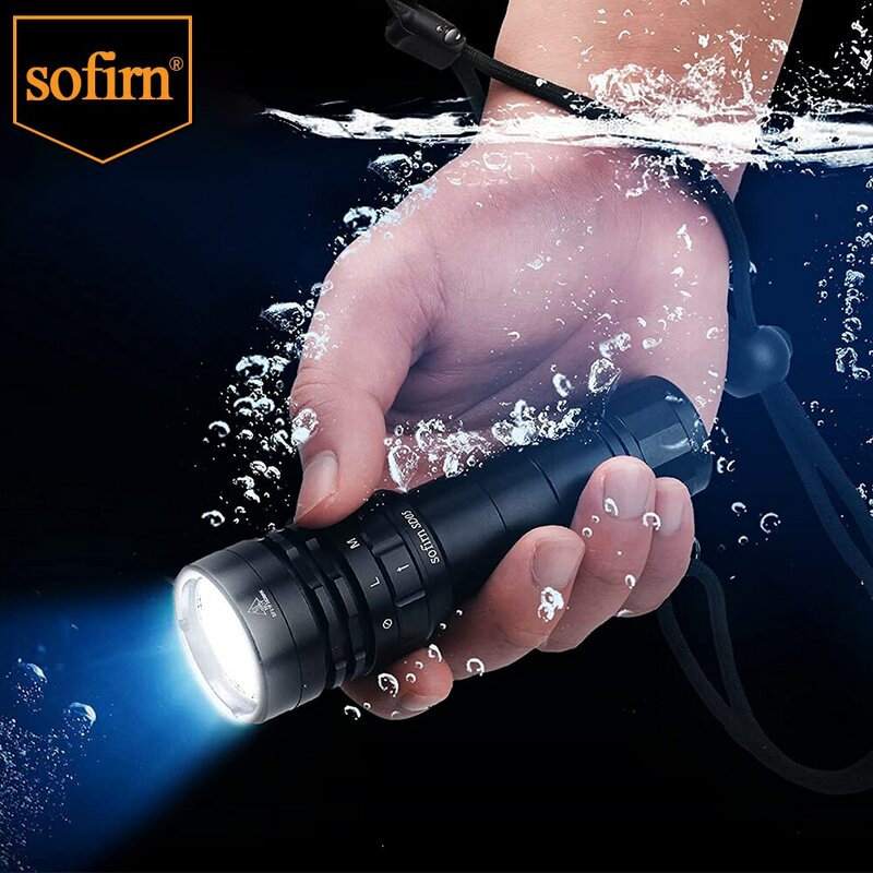 Sofirn SD05, luz de buceo XHP50.2, linterna 21700 superbrillante de 3000LM con interruptor magnético 5000K 6500K