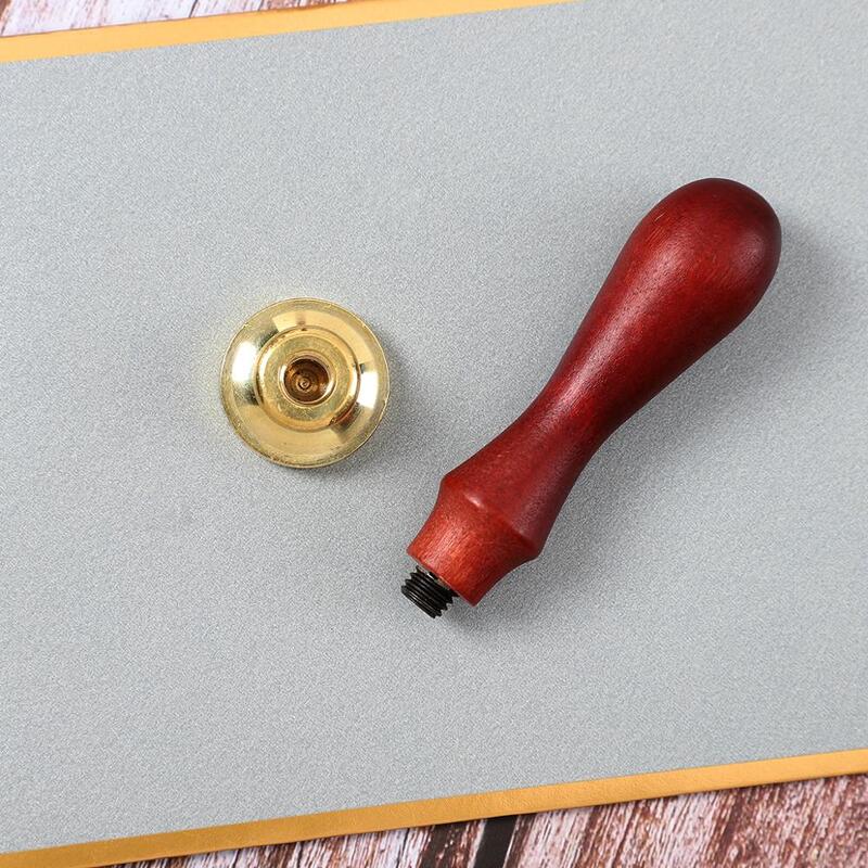 JIANWU 1pc Creative Letter Fire Paint Seal Handle and Copper Head Stamps Sealing Wax Card Making DIY Journaling Stationery