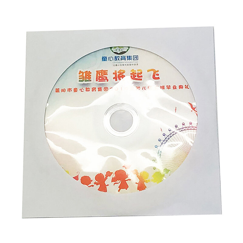 Envelopes Storage Clear Window Case Flap White Folded Paper Bag 10/50PCS 12.5CM CD DVD Disc Paper Sleeves