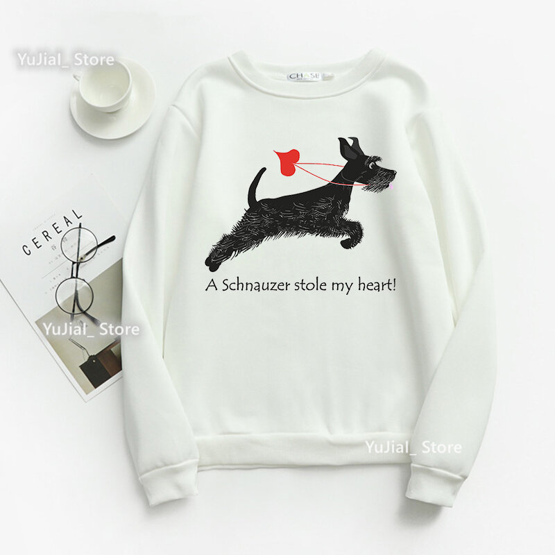Sweat-shirt à capuche pour femme, vêtement Harajuku Kawaii, avec imprimé graphique mon cœur, humoristique, amoureux des chiens, collection hiver/printemps/automne