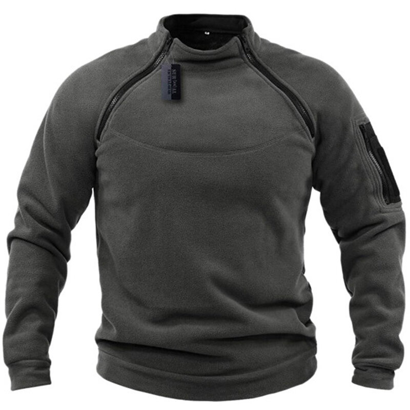 US SWAT-Chaqueta táctica de lana Polar para hombre, ropa de caza, Jersey cálido con cremallera, abrigo térmico a prueba de viento para senderismo