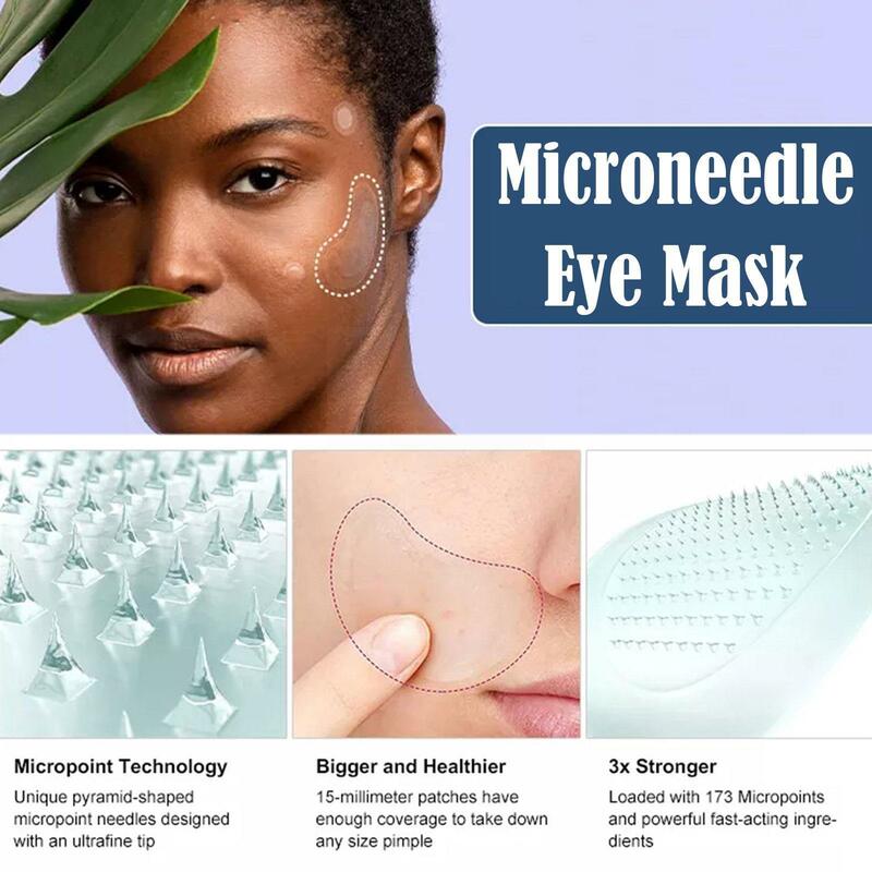 1 Pair Micro Needle Under Eye Patch For Wrinkles Fine Lines Removal Hyaluronic Acid Eye Mask Dark Circle Puffiness Eye Pads