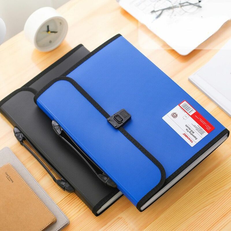 A4 13 saku memperluas tas arsip tangan memegang kertas Folder pengatur dokumen tas penyimpanan dokumen dompet