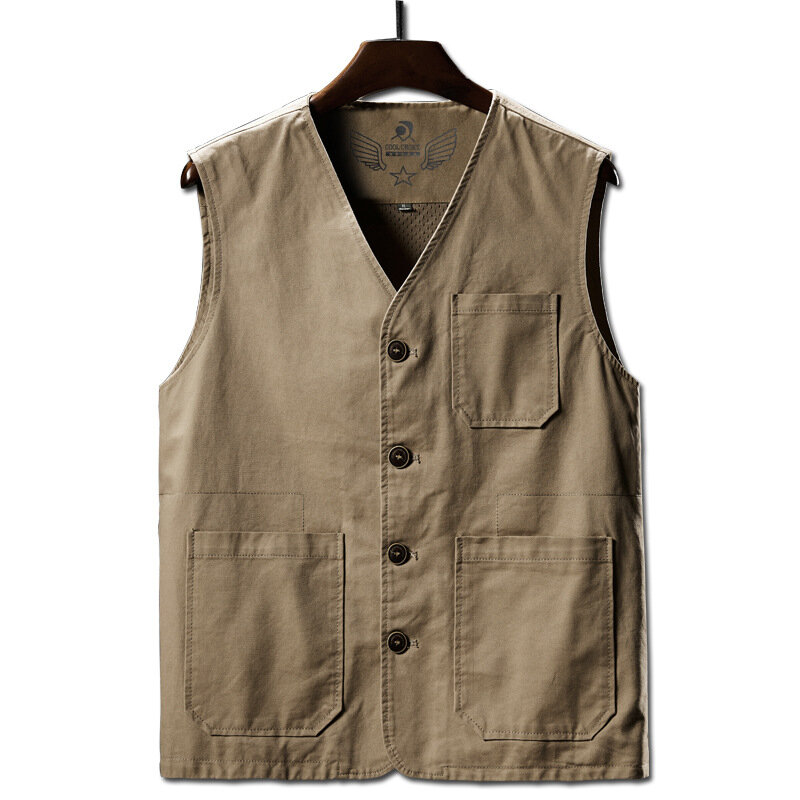 M-8XL Large Size Military Style Men's Casual Vests Cotton Breathable Mesh Sleeveless Jackets Male Outwdoor Fishing Waistcoat To