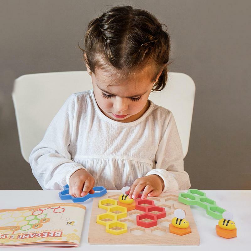 Educational Bee Board Game Color Matching And Sorting Sensory Learning Board Game Fine Motor Skills Development Toy For Kids