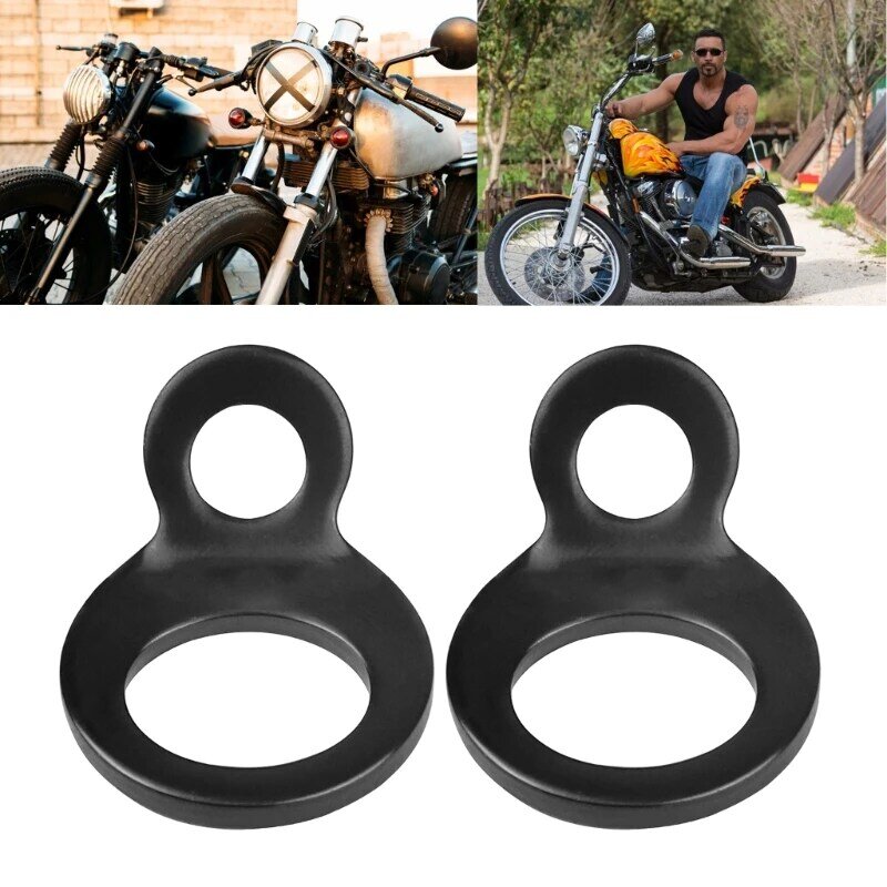 2 uds. Anillos de correa de amarre para motocicleta Dirt Bike ATV UTV adjuntar amarres de acero inoxidable anillos de correa de