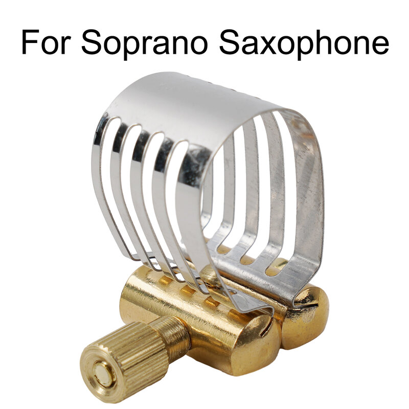 Clip de boquilla portátil para saxofón, accesorio duradero, fácil de instalar, Clip de Metal para Soprano